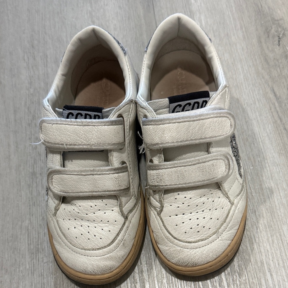 Golden Goose Kids White and Gray Sneakers
